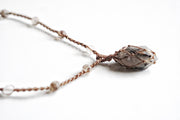 Tourmilinated Quartz Macrame Necklace