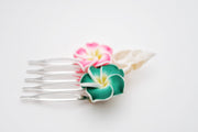 Tropical Flower and Seashell Hair Pin