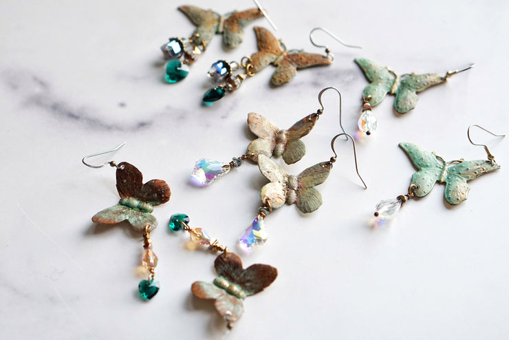 Patina Butterfly Earrings