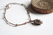 Tourmilinated Quartz Macrame Necklace