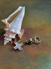 Single Skull and Cross Earring