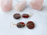 Apple Jasper Wrapped Boho Earring