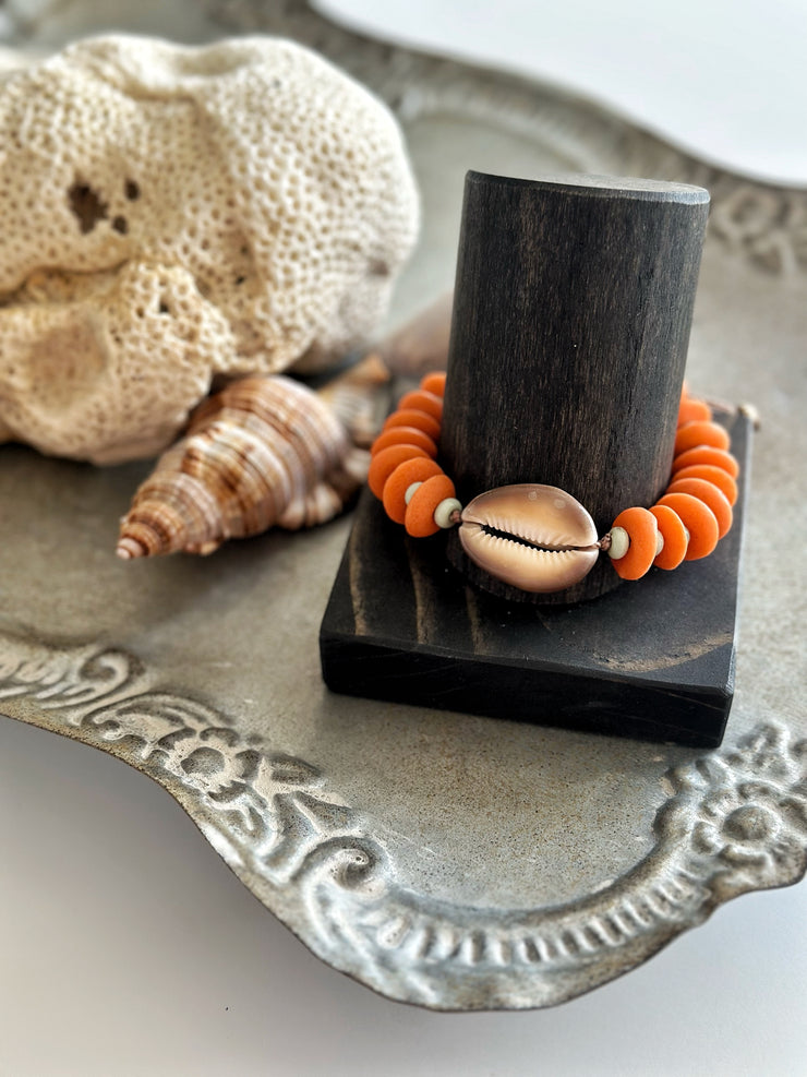 Maga Luna Cowrie Bracelet Orange