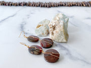 Apple Jasper Wrapped Boho Earring