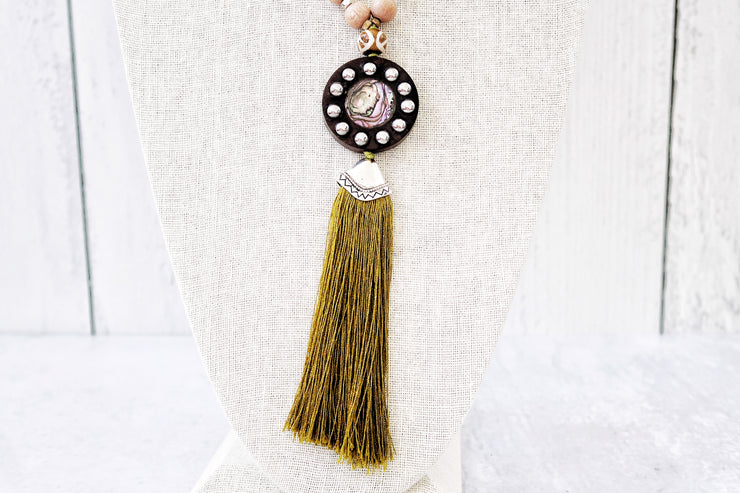 Abalone Peace Mala Necklace