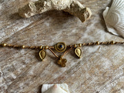 Lápiz Lazuli and Brass Anklet