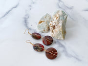 Apple Jasper Wrapped Boho Earring