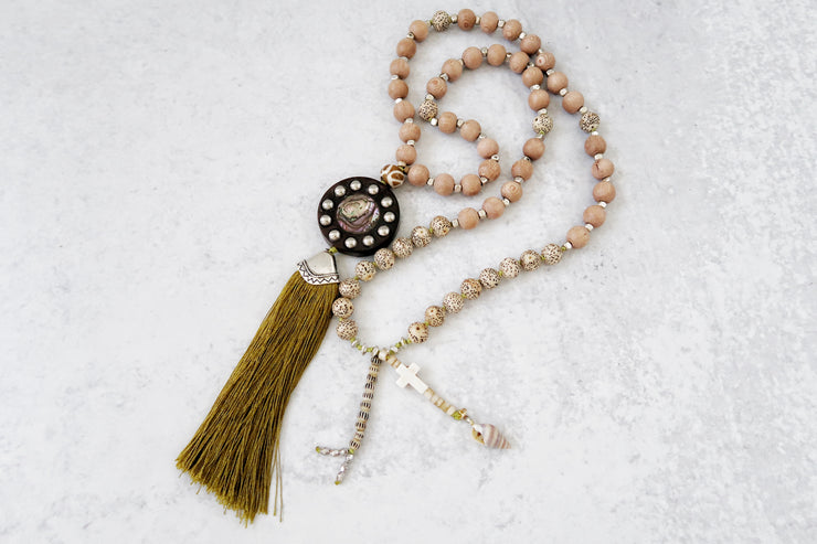 Abalone Peace Mala Necklace