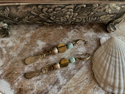 Brass Boho Larimar Earrings