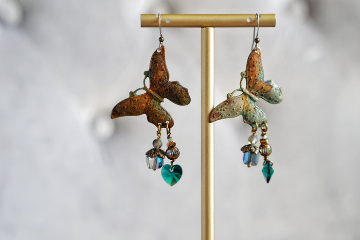 Patina Butterfly Earrings