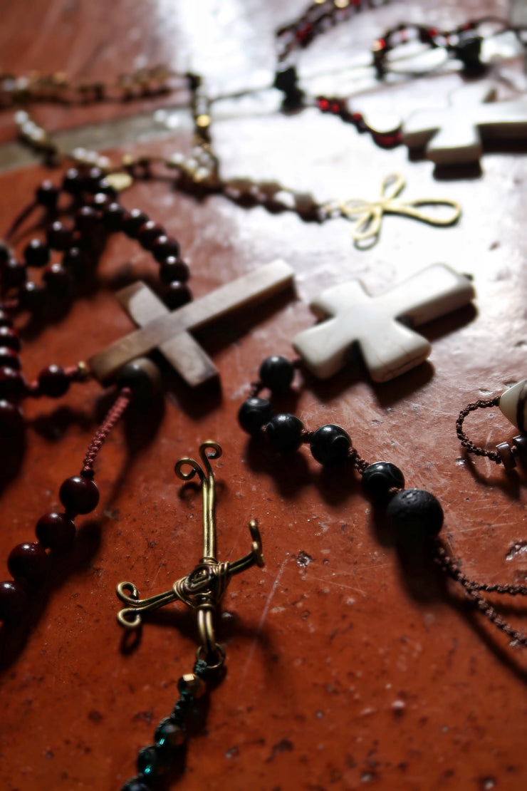 Cherry Wood Cross Pendant