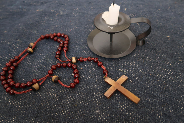 Cherry Wood Cross Pendant