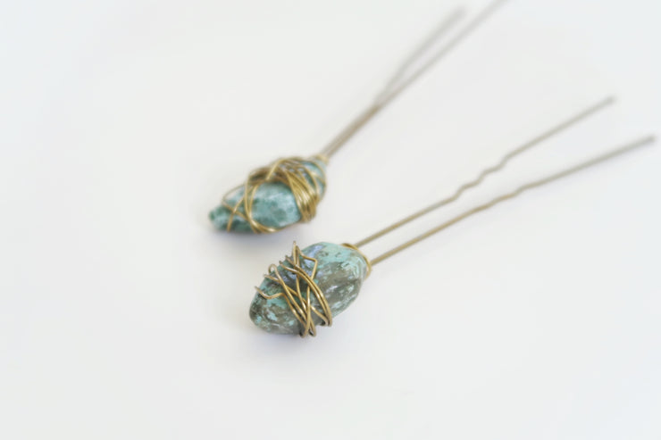 Turquoise Hair Pin Set