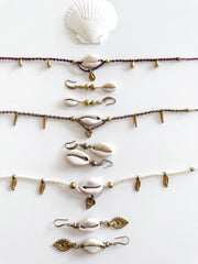 Boho Brass and Cowrie Set