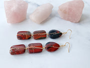 Apple Jasper Boho Wrapped Earrings