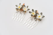 Tropical Flower and Seashell Hair Pin Set