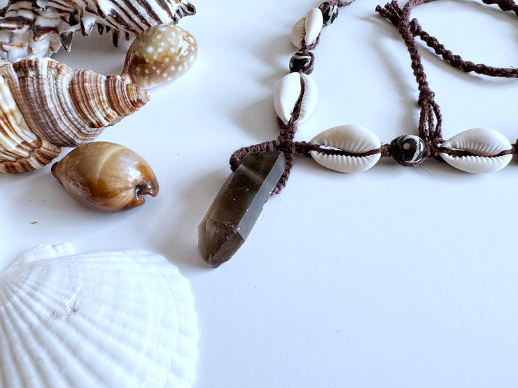 Smokey Quartz Hemp Necklace