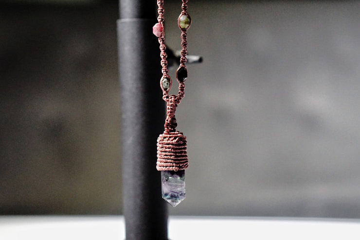 Fluorite Macrame Necklace