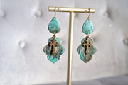 Patina Cross Earrings