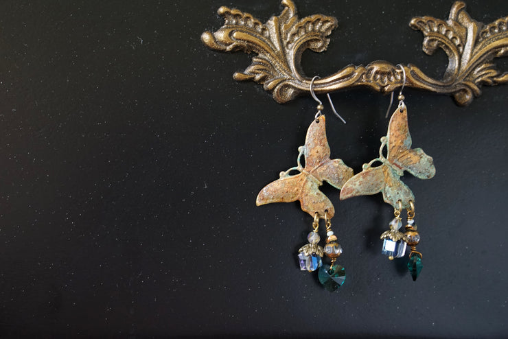 Patina Butterfly Earrings