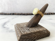 Yellow Druzy Quartz Ring 4