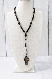 Metal Cowrie and Cross Pendant