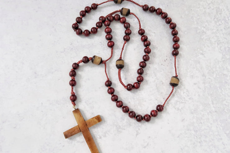 Cherry Wood Cross Pendant