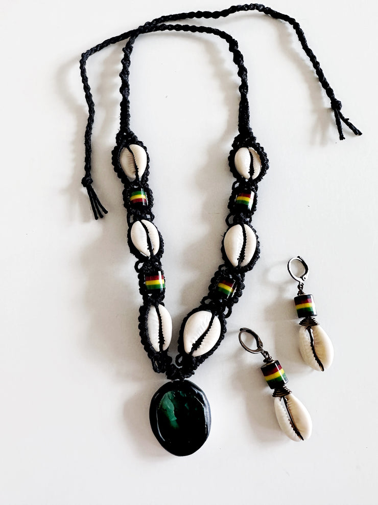 Natural Stone Rasta Necklace